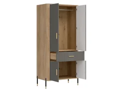 Garderobeskab Flosora 133 (Grå)