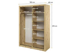 Garderobeskab Fresno 152 (Artisan eg)