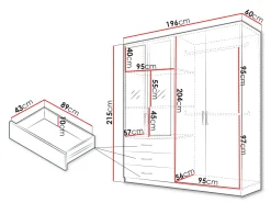 Garderobeskab Fungar (Hvid)
