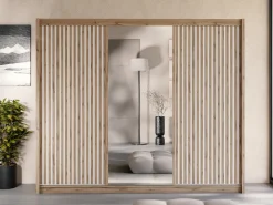 Garderobeskab Gemes I (Wotan eg + Hvid)