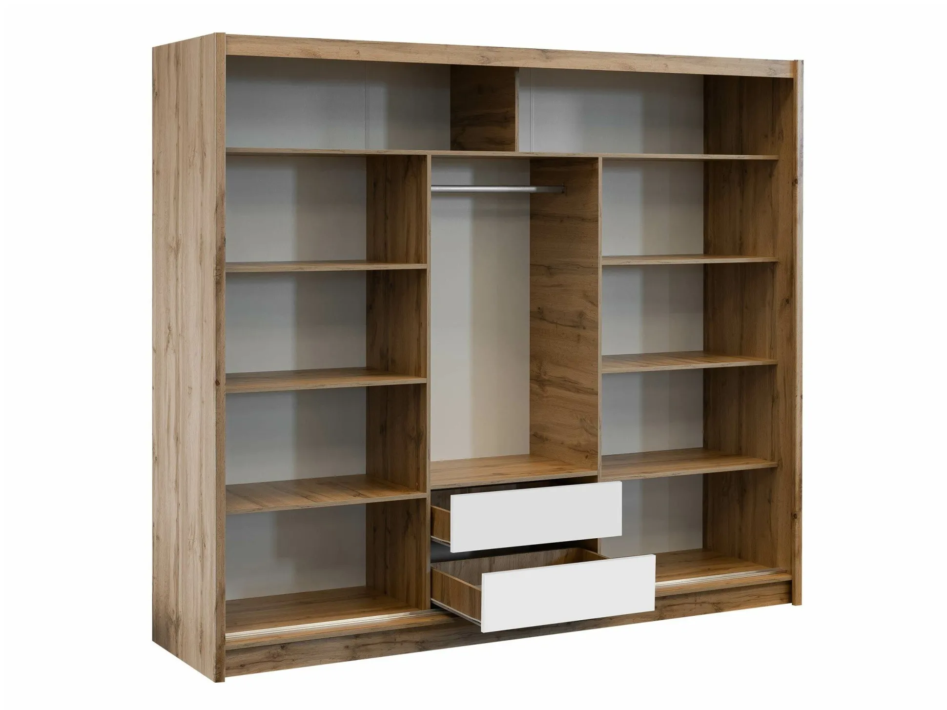 Garderobeskab Gemes I (Wotan eg + Hvid)