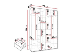 Garderobeskab Hartford 564 (Hvid)