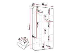Garderobeskab Hartford 544 (Hvid)