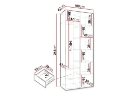 Garderobeskab Hartford 562 (Hvid)