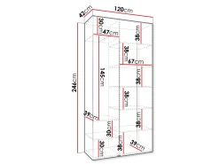 Garderobeskab Hartford 571 (Hvid)