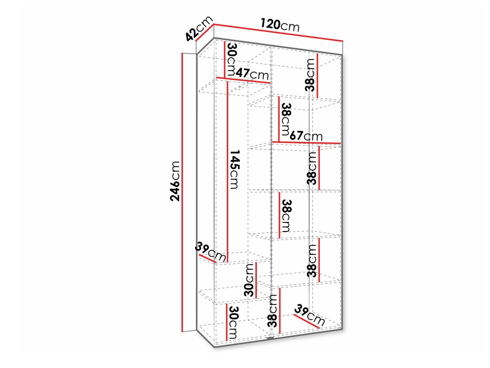 Garderobeskab Hartford 573 (Hvid)
