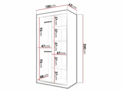 Garderobeskab Hartford 334 (Hvid)