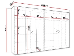 Garderobeskab Hartford 588 (Hvid)