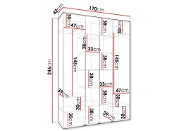 Garderobeskab Hartford 554 (Hvid)