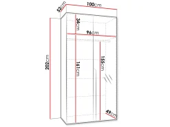 Garderobeskab Hartford 584 (Kashmir)