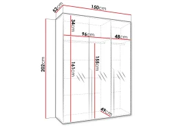 Garderobeskab Hartford 590 (Kashmir)