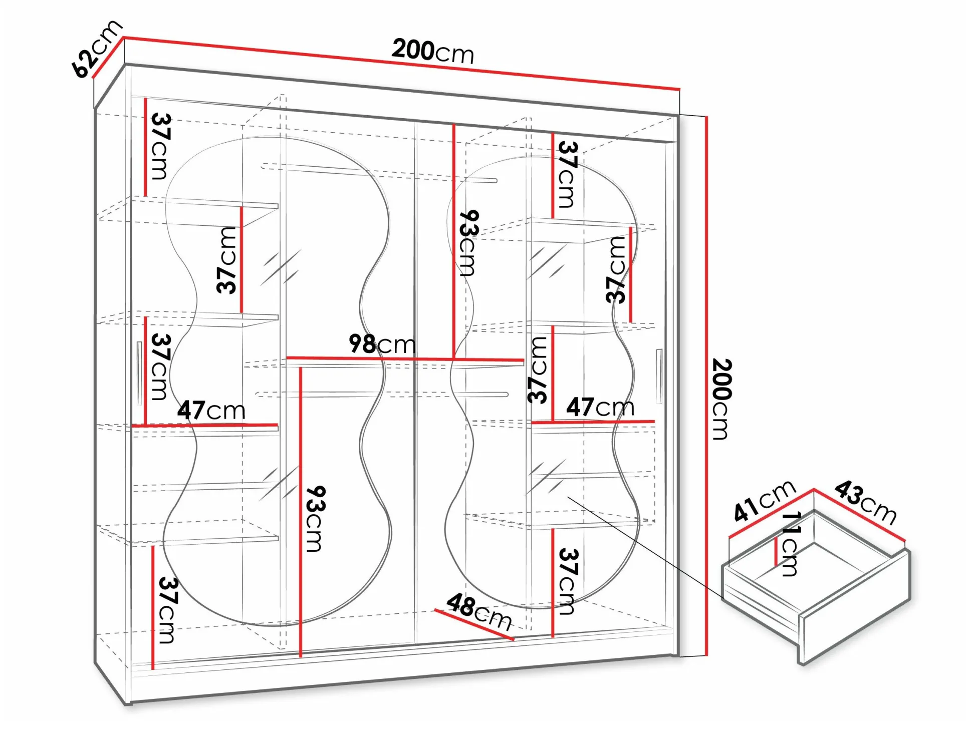 Garderobeskab Hartford 532 (Kashmir)