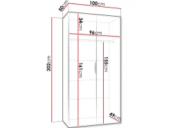 Garderobeskab Hartford 510 (Kashmir)