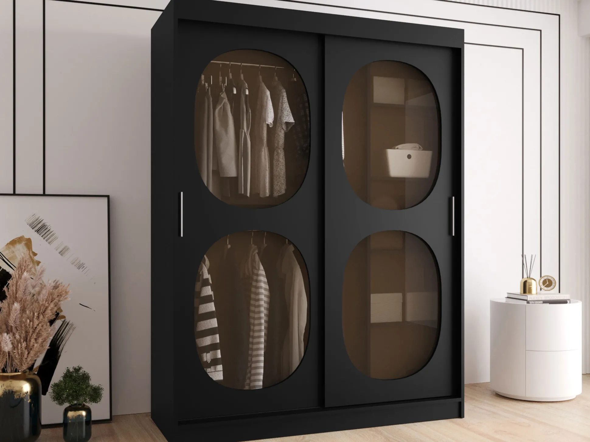 Garderobeskab Hartford 527 (Sort)