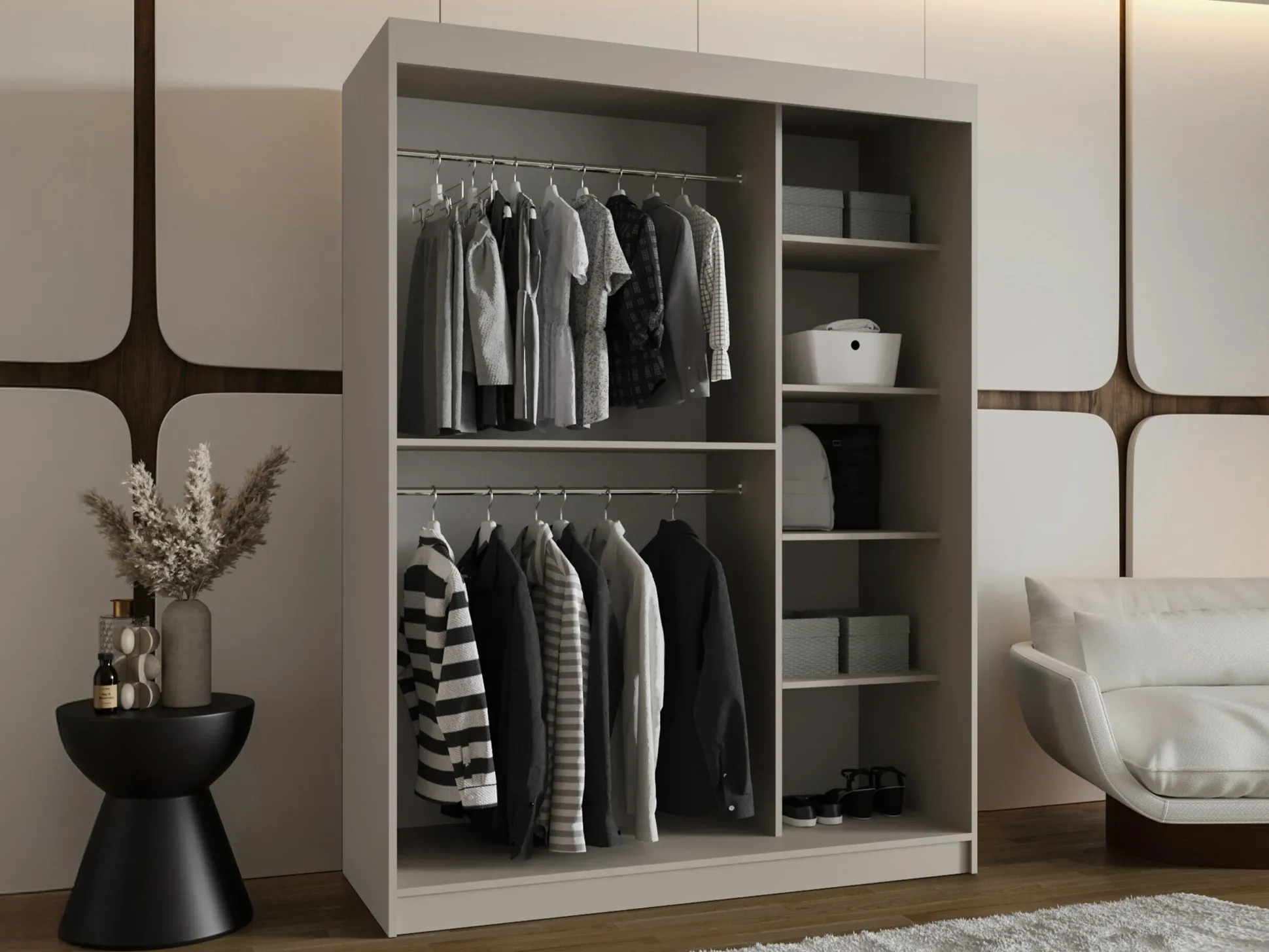 Garderobeskab Hartford 527 (Sort)