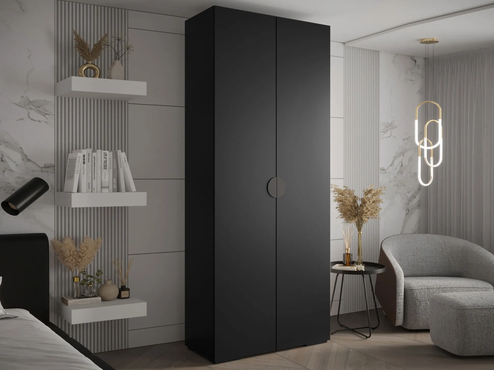 Garderobeskab Hartford 566 (Sort)