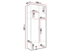 Garderobeskab Hartford 566 (Sort)