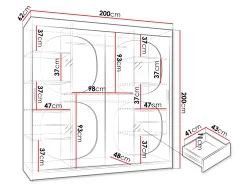 Garderobeskab Hartford 531 (Sort)