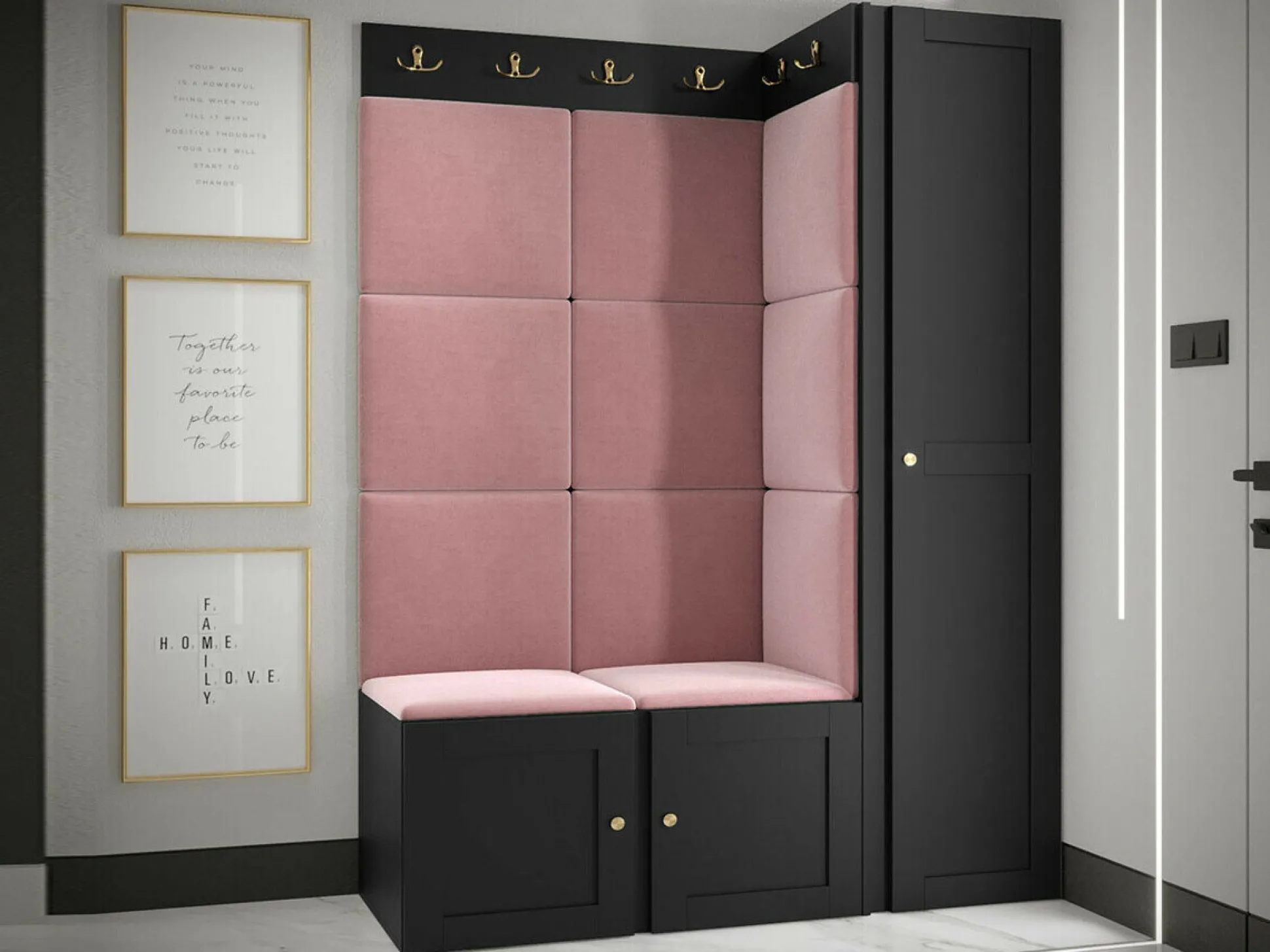 Garderobeskab Hartford 392 (Sort)