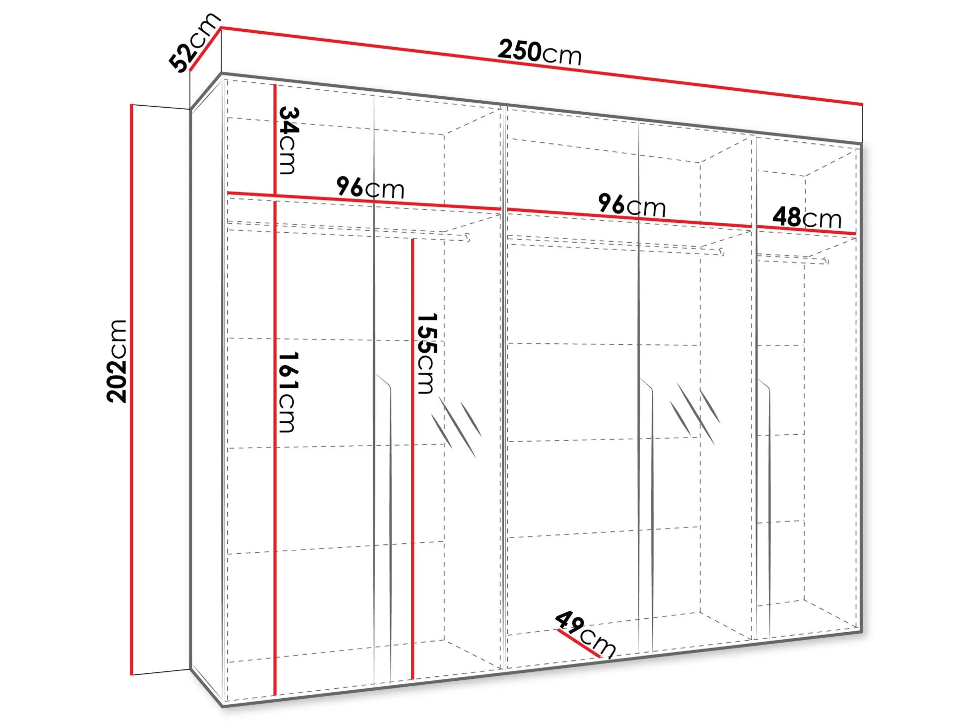 Garderobeskab Hartford 587 (Sort)