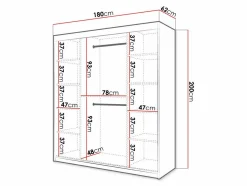 Garderobeskab Hartford 338 (Sort)