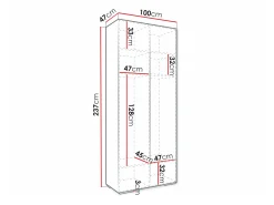 Garderobeskab Hartford 405 (Sort)