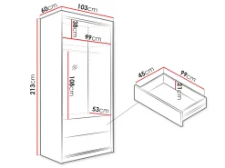 Garderobeskab Honolulu 245