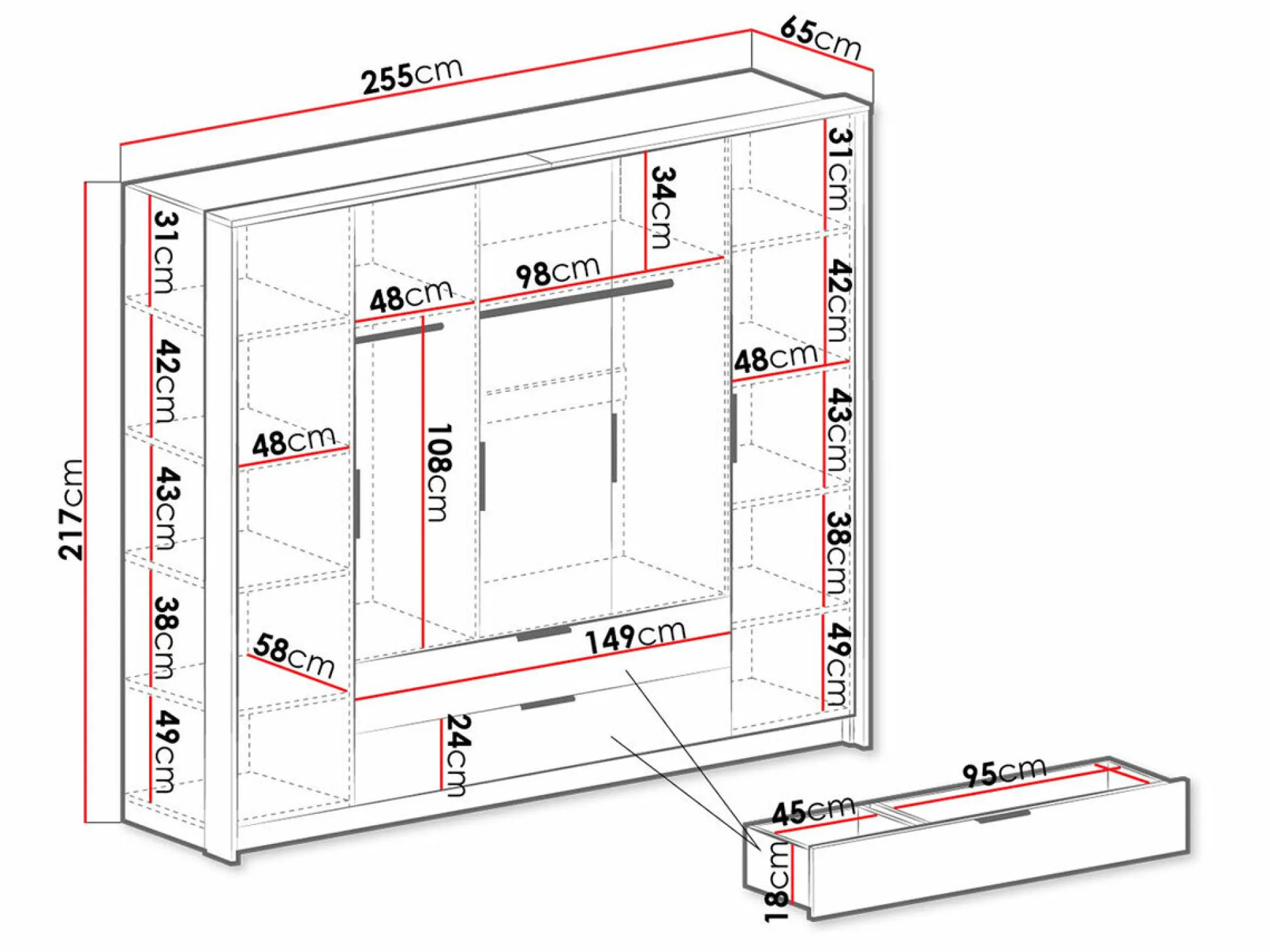 Garderobeskab Honolulu 147