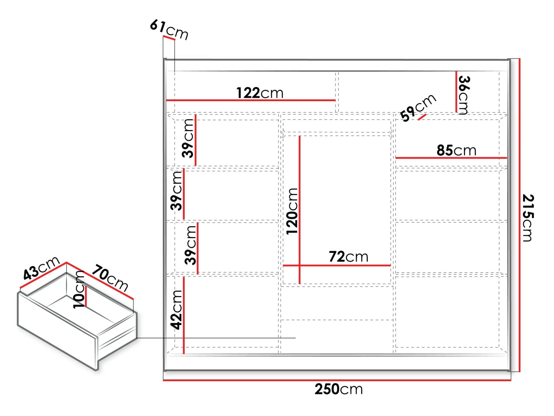 Garderobeskab Honolulu 234