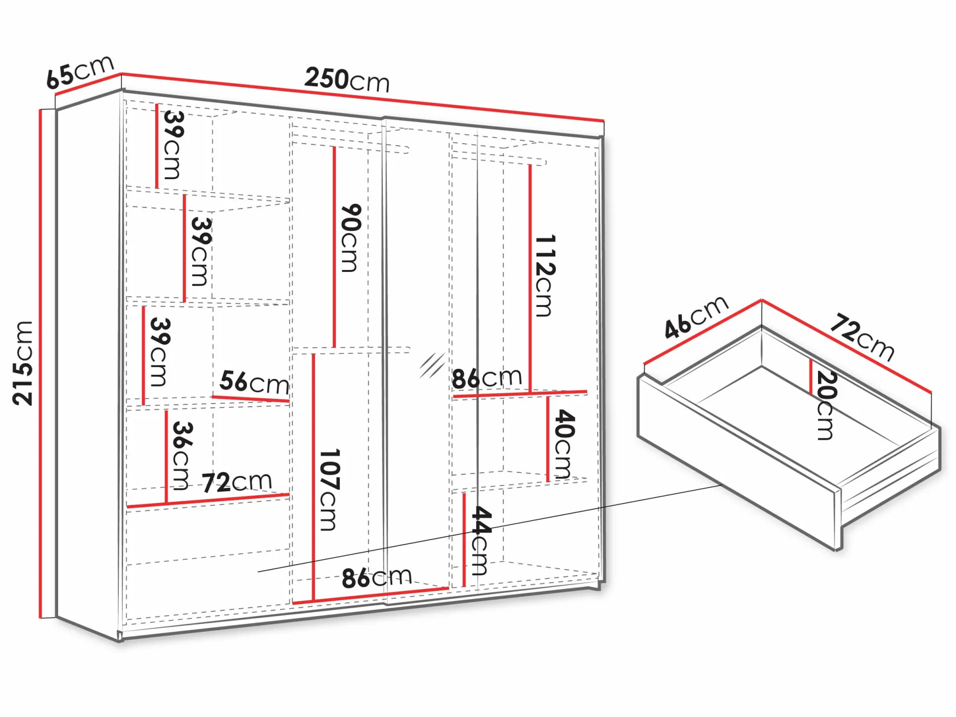 Garderobeskab Honolulu 254 (Artisan eg)