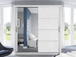 Garderobeskab Honolulu 111 (Hvid + Glansfuld hvid)