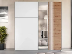 Garderobeskab Honolulu 253 (Hvid + Wotan eg)