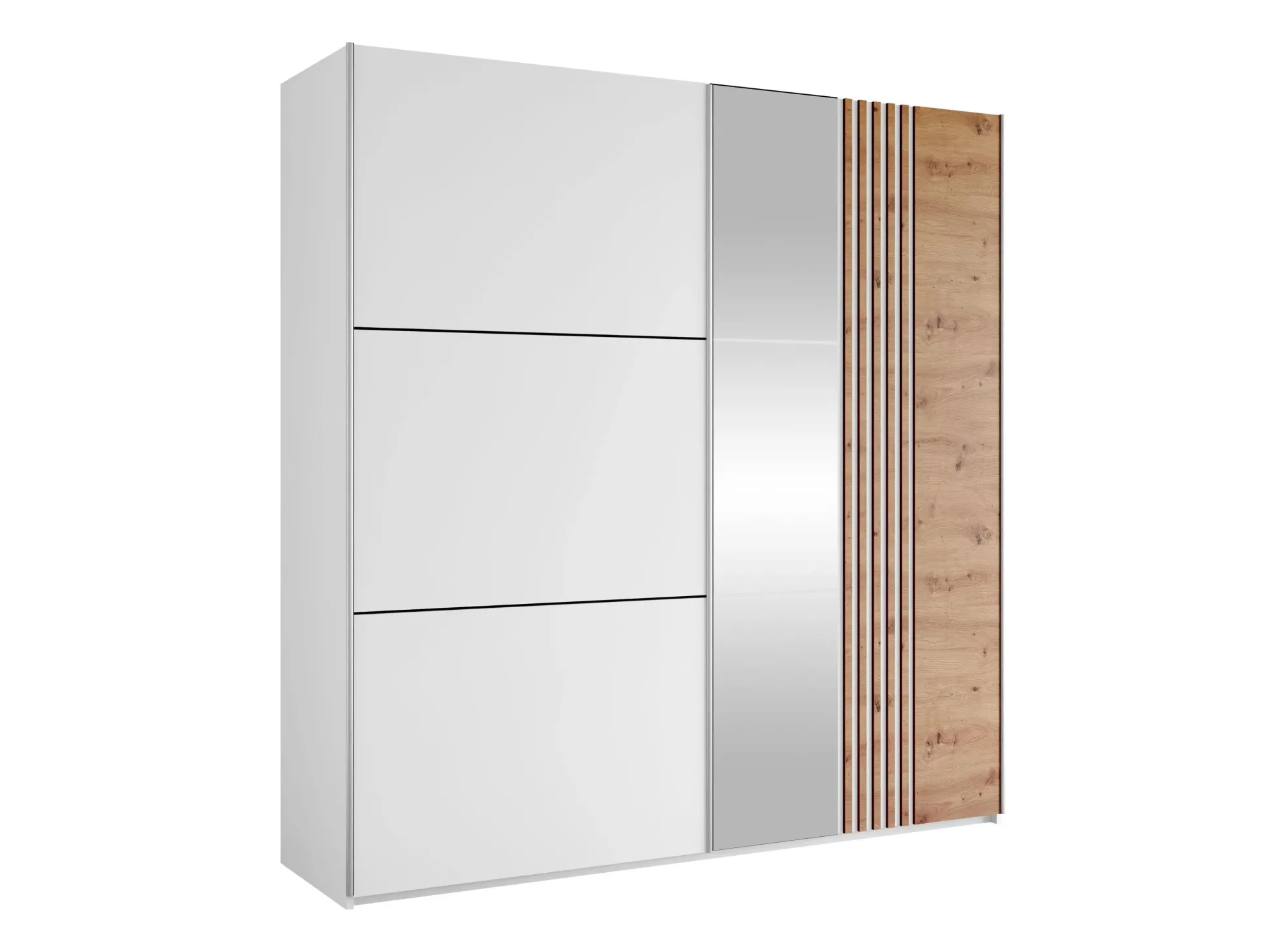 Garderobeskab Honolulu 253 (Hvid + Wotan eg)