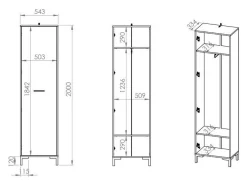 Garderobeskab Larnolo 100