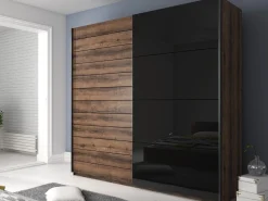 Garderobeskab Levruvu 105 (Kloster eg + Sort)