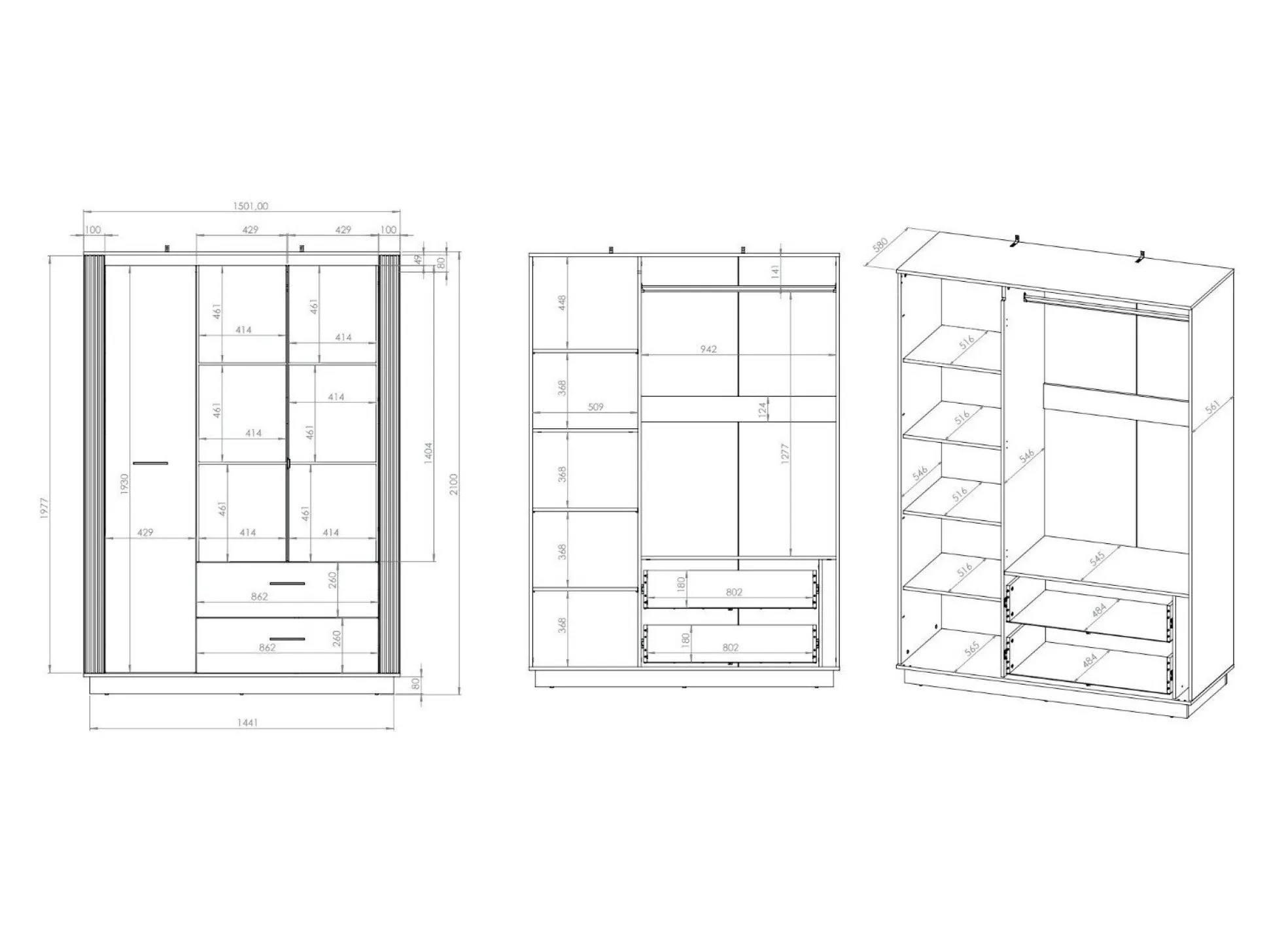 Garderobeskab Livluo 101