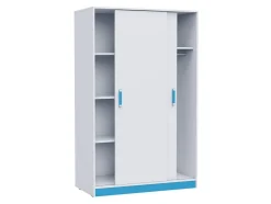 Garderobeskab Lorlare 115 (Hvid + Turkis)