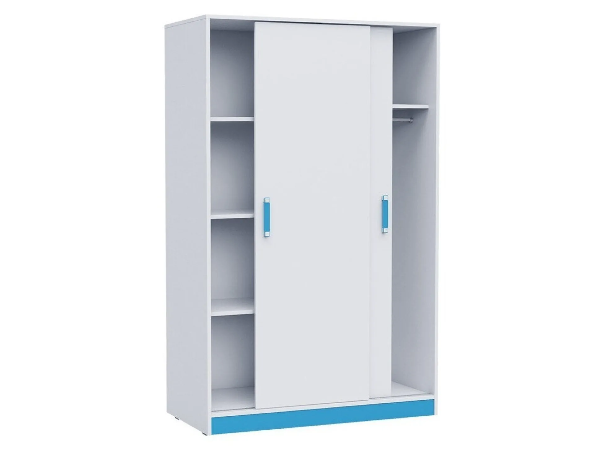 Garderobeskab Lorlare 115 (Hvid + Turkis)