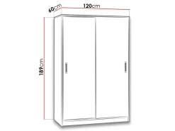 Garderobeskab Lorlare 115 (Hvid + Turkis)
