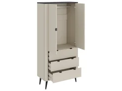 Garderobeskab Lufela 100 (Kashmir + Grå marmor)