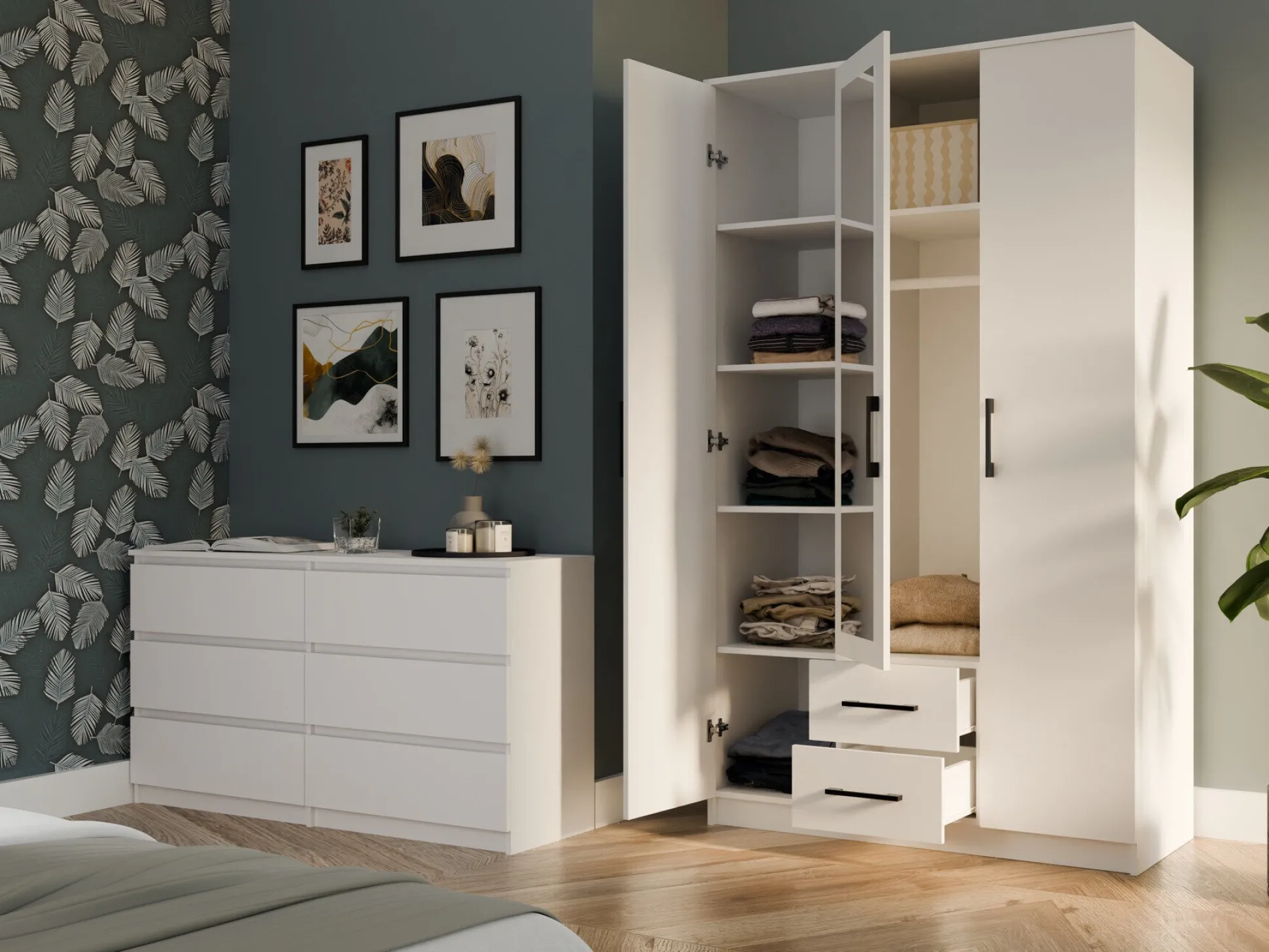 Garderobeskab Mandeville 116 (Hvid)