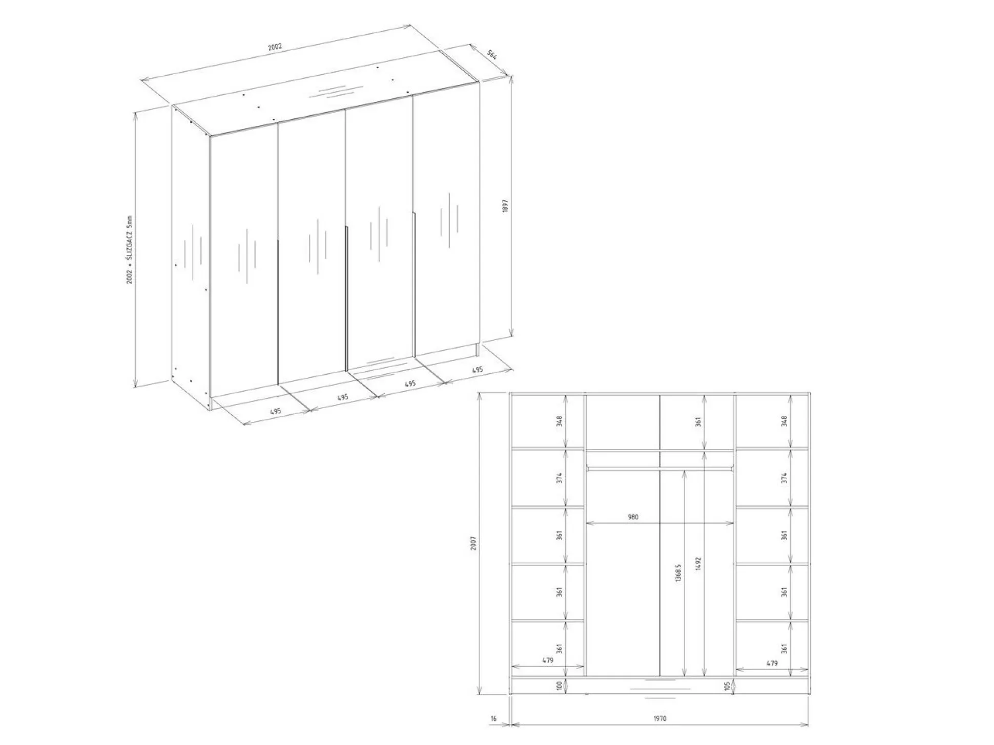 Garderobeskab Mandeville 320