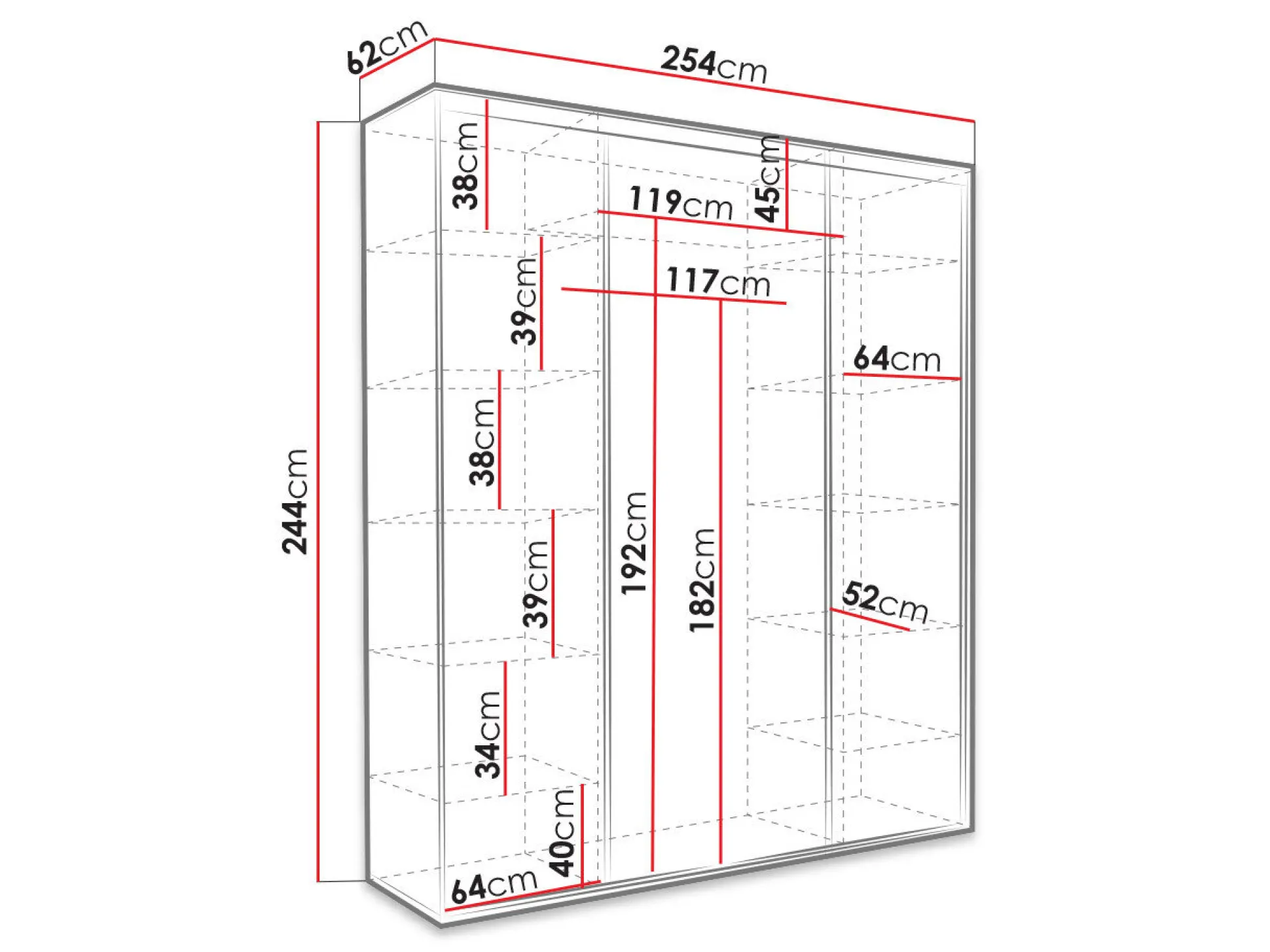 Garderobeskab Murrieta 189