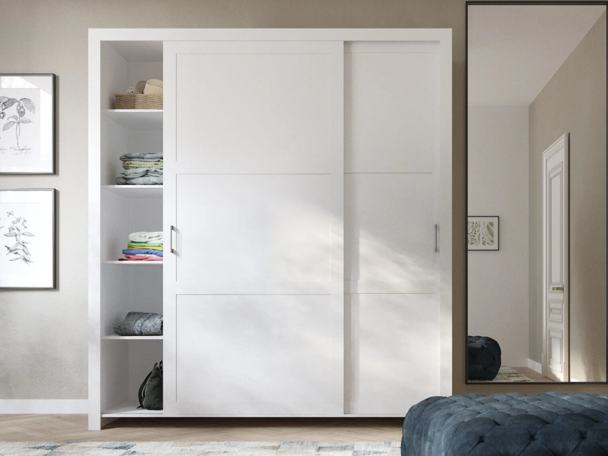 Garderobeskab Murrieta 190 (Hvid)