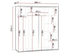 Garderobeskab Murrieta 135 (Wenge)