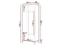 Garderobeskab Nomal I (Sort + Gylden)