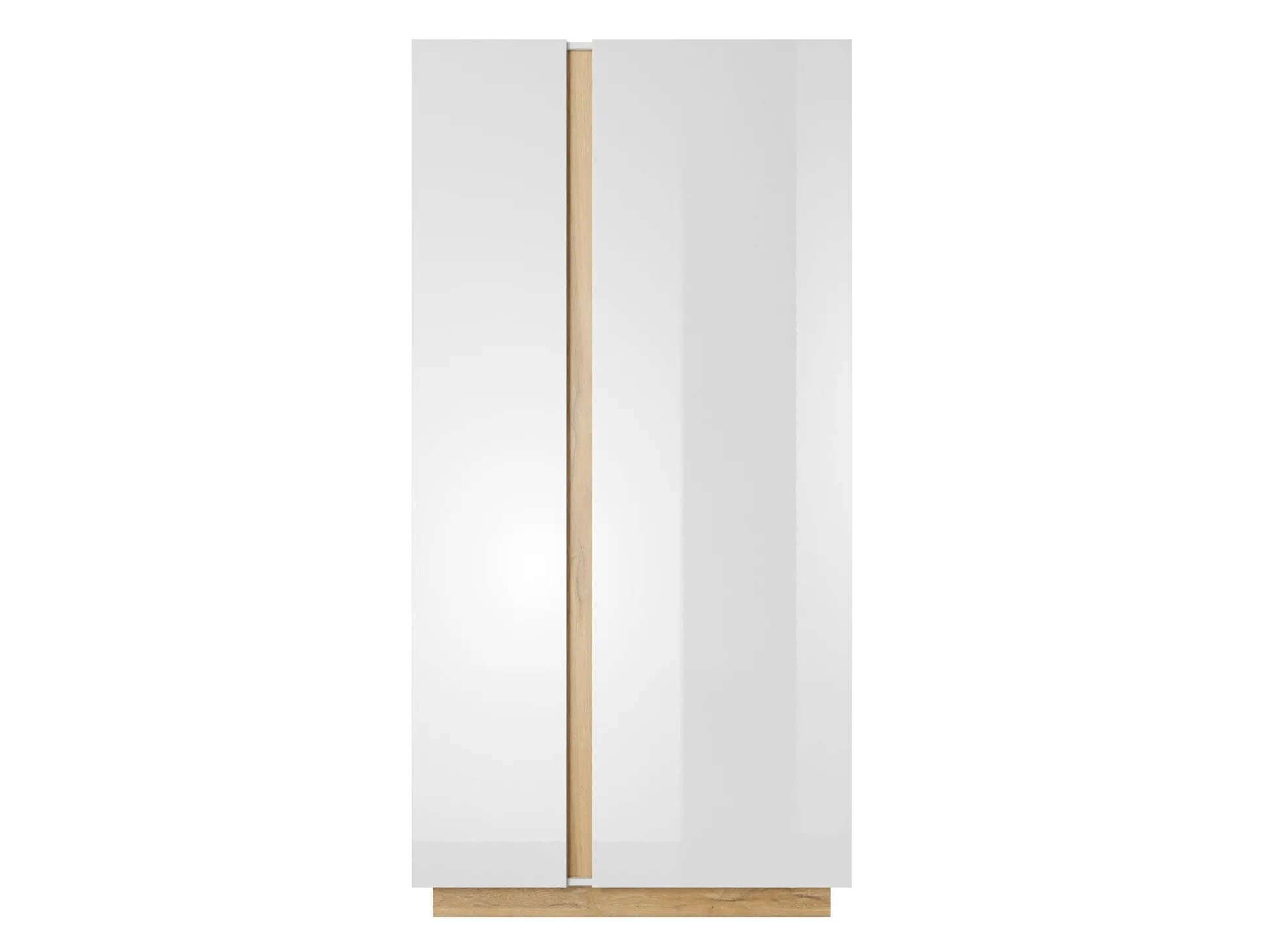 Garderobeskab Novbela 100 (Hvid + Glansfuld hvid + Grandson eg)