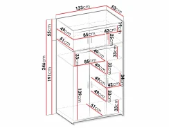 Garderobeskab Novduni 104 (Hvid)