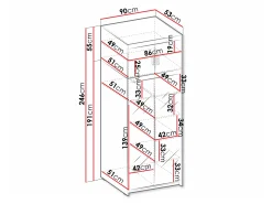 Garderobeskab Novduni 119 (Sonoma eg)
