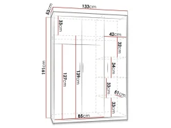 Garderobeskab Novduni 102 (Sonoma eg)